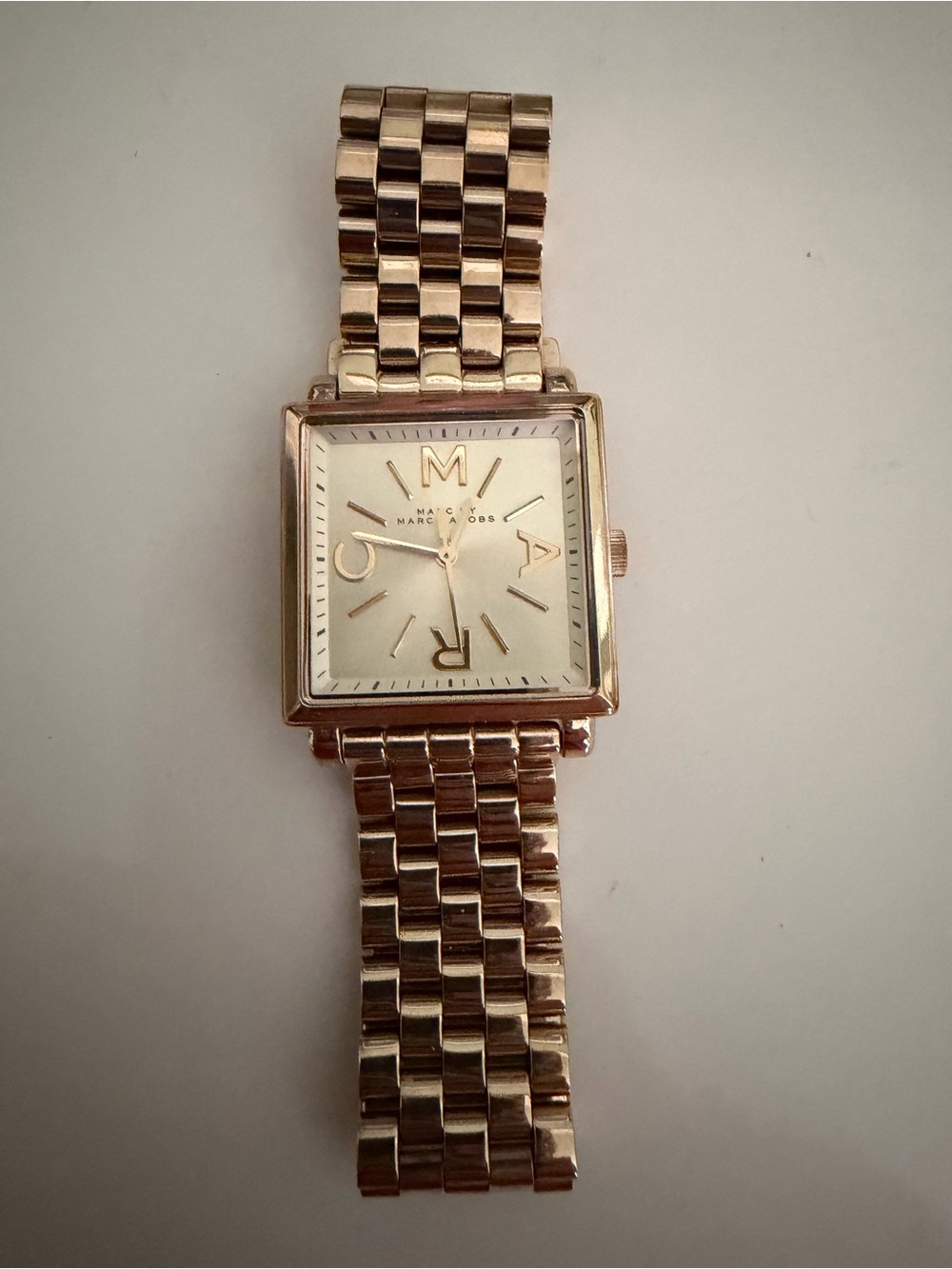 Marc Jacobs Rose Gold Square Dial Bracelet Watch